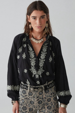 Load image into Gallery viewer, Maison Hotel - Tina Blouse - Luciola Notte
