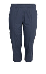 Load image into Gallery viewer, Mela Purdie - Cropped Zip Cargo - French Navy
