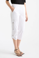 Load image into Gallery viewer, Mela Purdie - Cropped Zip Cargo - White
