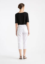 Load image into Gallery viewer, Mela Purdie - Cropped Zip Cargo - White
