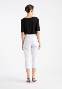 Mela Purdie - Cropped Zip Cargo - White