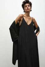 Load image into Gallery viewer, Mela Purdie - Crystal Maxi Dress - Black
