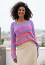 Load image into Gallery viewer, Miss Goodlife - Multicolour Stripe Pullover - Velvet Multicolour
