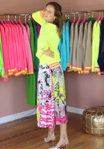 Load image into Gallery viewer, Miss Goodlife - Retro Tiger Maxi Skirt - Black/White/Pink
