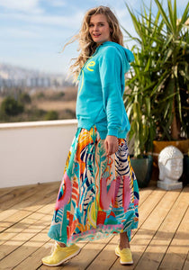 Miss Goodlife -  Wild Tiger Maxi Skirt - Multicolour