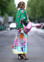 Load image into Gallery viewer, Miss Goodlife -  Wild Tiger Maxi Skirt - Multicolour
