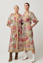 Load image into Gallery viewer, Once Was - Carmen Viscose Linen Placement Print Maxi Dress - Azalea Fields
