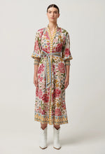 Load image into Gallery viewer, Once Was - Carmen Viscose Linen Placement Print Maxi Dress - Azalea Fields
