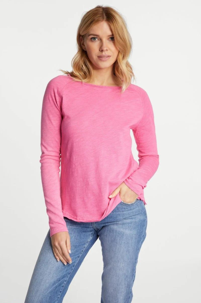 Rich And Royal - Organic Heavy Jersey Long Sleeve Tee - Pink Power