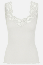 Load image into Gallery viewer, Rosemunde - Lace Singlet Top - Ivory
