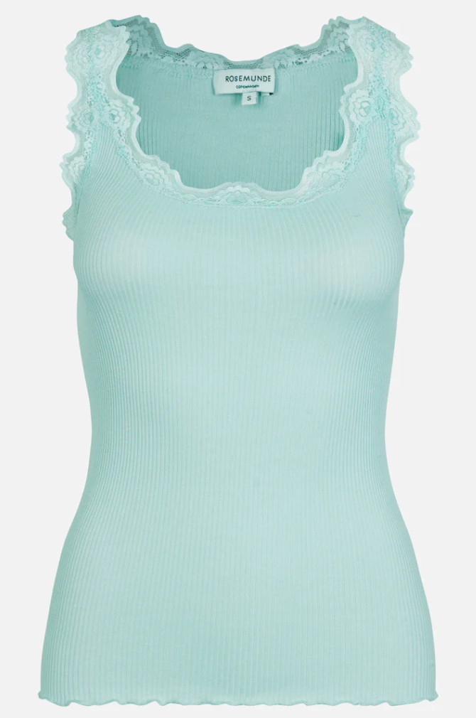 Rosemunde - Silk Lace Singlet - Caribbean Sea