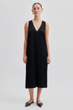 Load image into Gallery viewer, Second Female - Ambience Sateen Sleeveless Dress - Black
