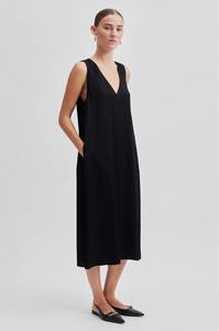 Second Female - Ambience Sateen Sleeveless Dress - Black