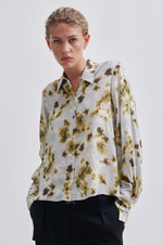 Load image into Gallery viewer, Second Female - Andra Printed Shirt - Ashley Blue
