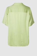 Load image into Gallery viewer, Second Female - Bardi Sateen Short Sleeve Blouse - Shadow Lime
