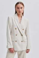 Load image into Gallery viewer, Second Female - Evie Double Breasted  Fitted Jacket - French Oak
