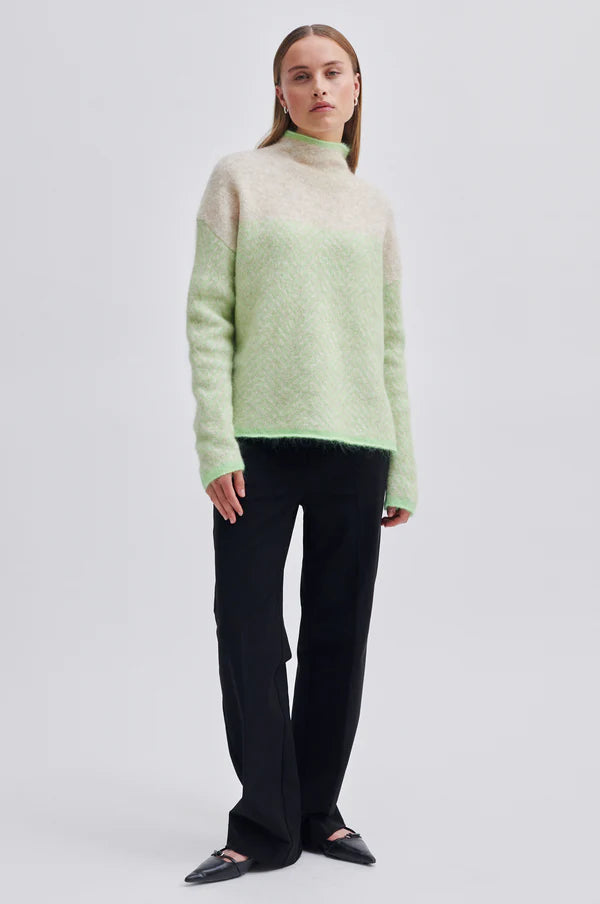 Second Female - Herrin Herringbone Knit - Pistachio Green