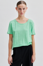 Load image into Gallery viewer, Second Female - Peony Linen Tee - Spring Bud
