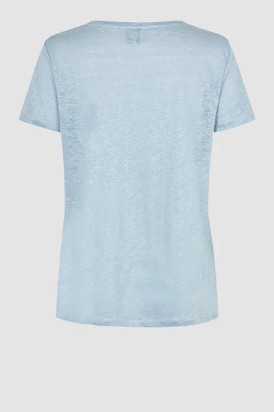 Second Female - Peony O Neck Tee - Ashley Blue