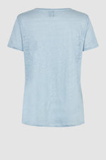 Load image into Gallery viewer, Second Female - Peony O Neck Tee - Ashley Blue
