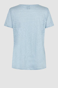 Second Female - Peony O Neck Tee - Ashley Blue