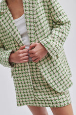 Load image into Gallery viewer, Second Female - Ville Houndstooth Blazer - French Oak
