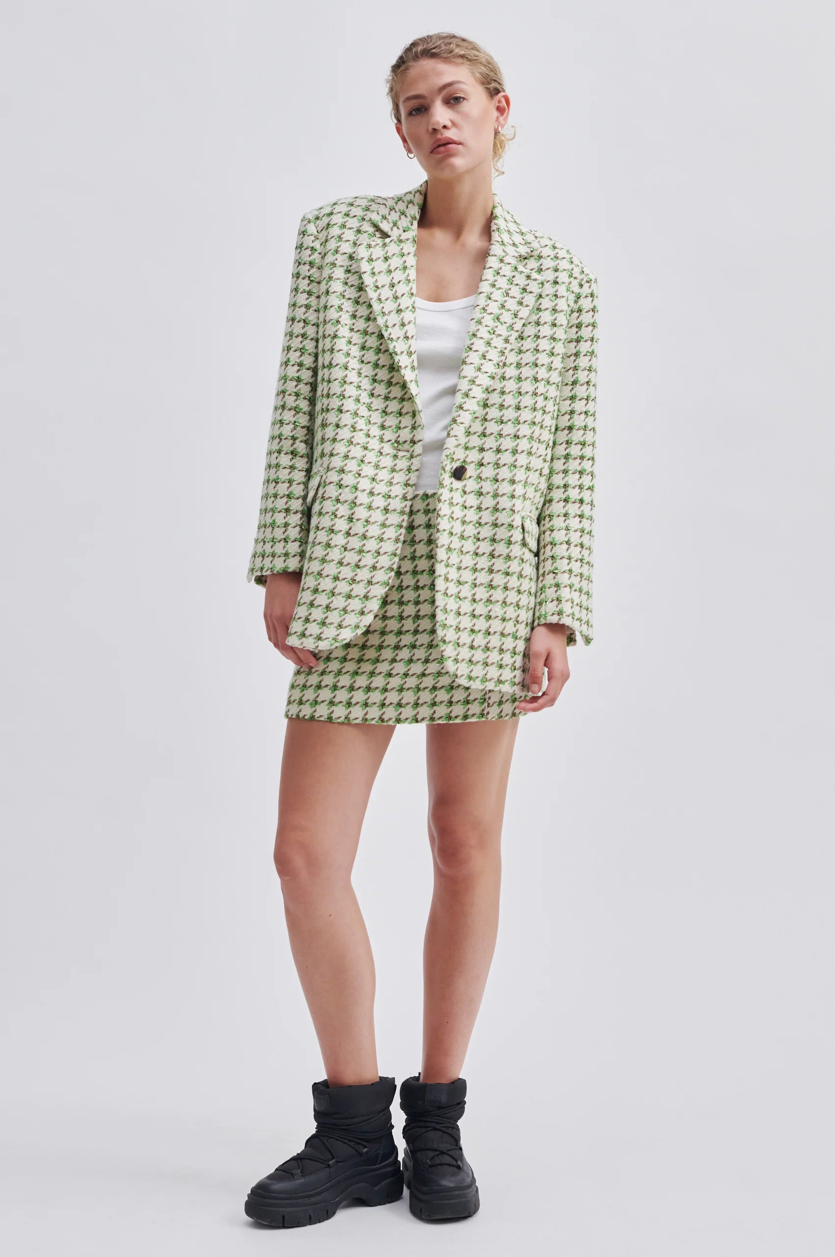 Second Female - Ville Houndstooth Blazer - French Oak