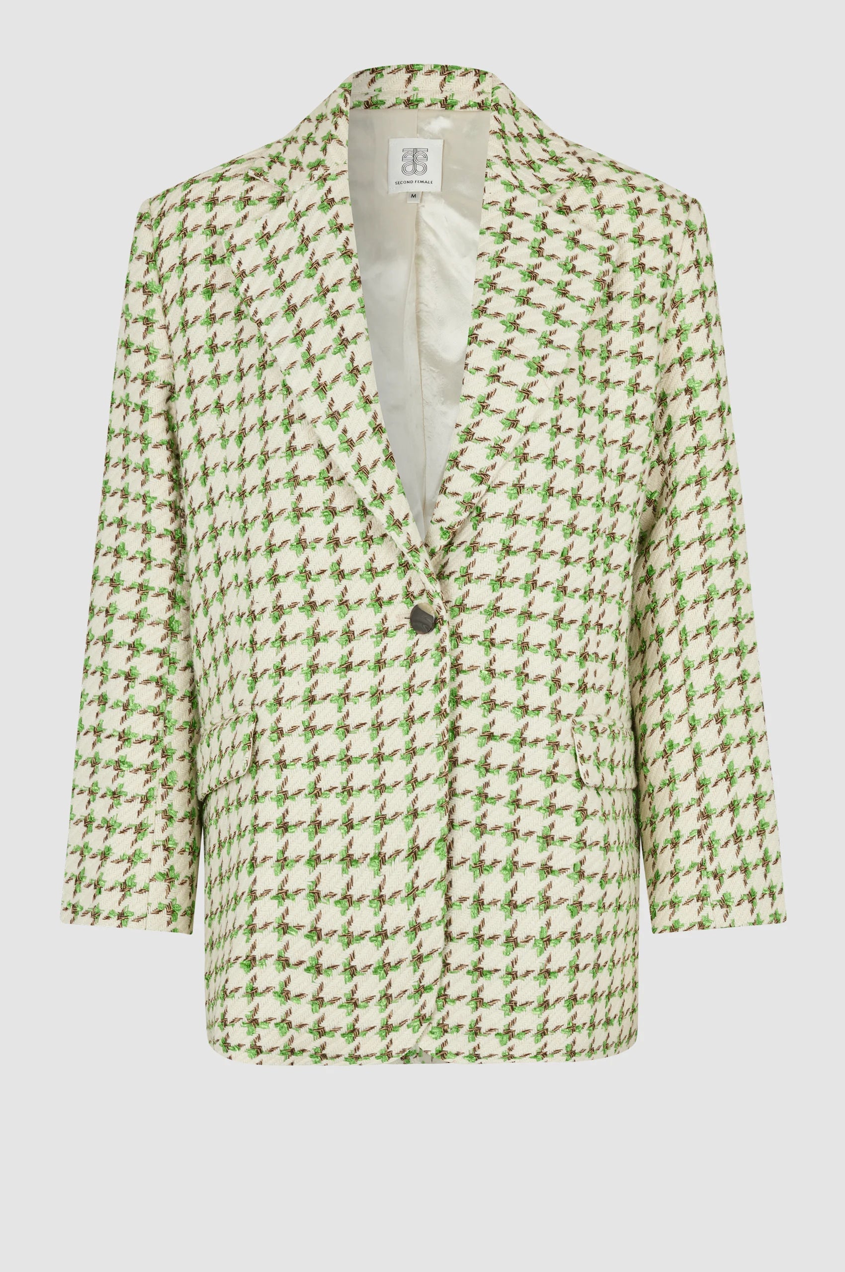 Second Female - Ville Houndstooth Blazer - French Oak