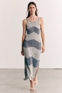 Sita Murt - Degradé Knitted Midi Dress - Navy