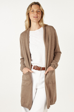 Load image into Gallery viewer, Zaket And Plover - Essential Long Line Cardi - Bark
