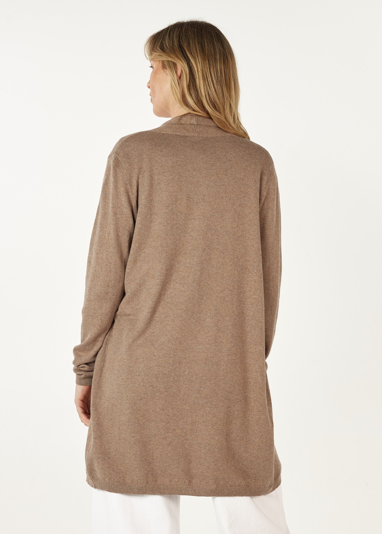 Zaket And Plover - Essential Long Line Cardi - Bark