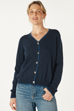 Load image into Gallery viewer, Zaket And Plover - Essential V Cardi - Denim
