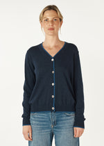 Load image into Gallery viewer, Zaket And Plover - Essential V Cardi - Denim
