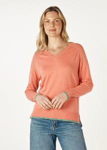 Zaket And Plover - Essential V Neck - Guava