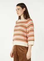 Load image into Gallery viewer, Zaket And Plover - Mohair Fairisle Jumper - Taupe
