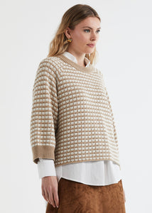 Zaket And Plover - Texture Jumper - Camel