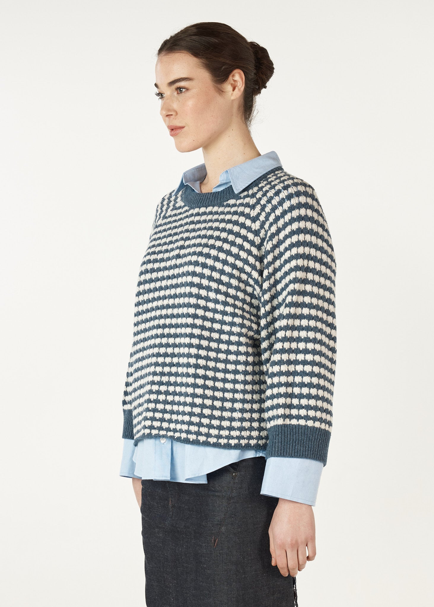 Zaket And Plover - Texture Jumper - Denim