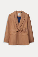 Load image into Gallery viewer, Pom Amsterdam - Blazer Striped - Sugar Brown
