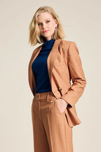 Pom Amsterdam - Blazer Striped - Sugar Brown