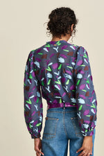 Load image into Gallery viewer, Pom Amsterdam - Featherfest Blouse - Blue
