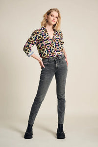 Pom Amsterdam - Mila Butterfly Blouse - Sky