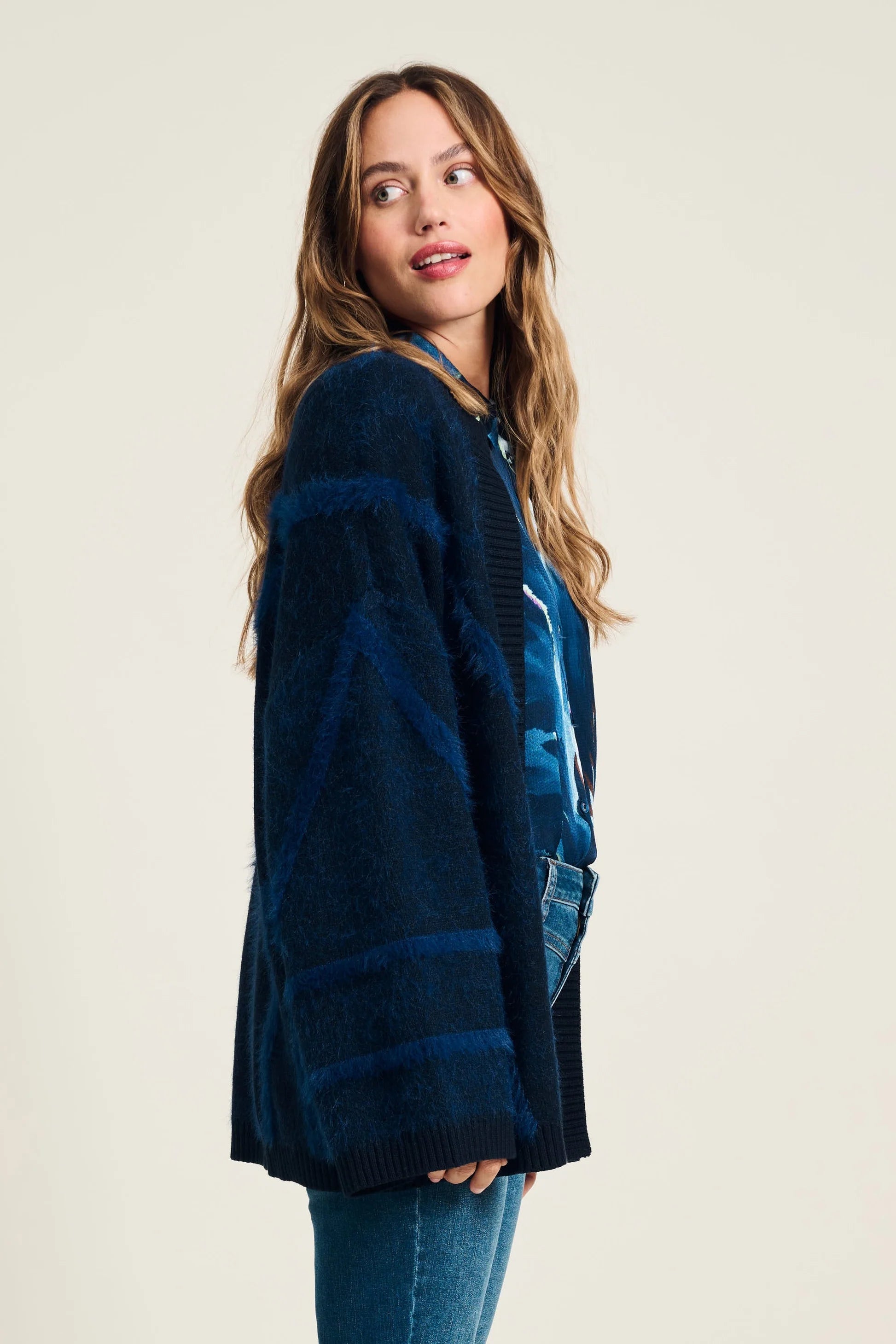 Pom Amsterdam - Cardigan - Midnight Blue