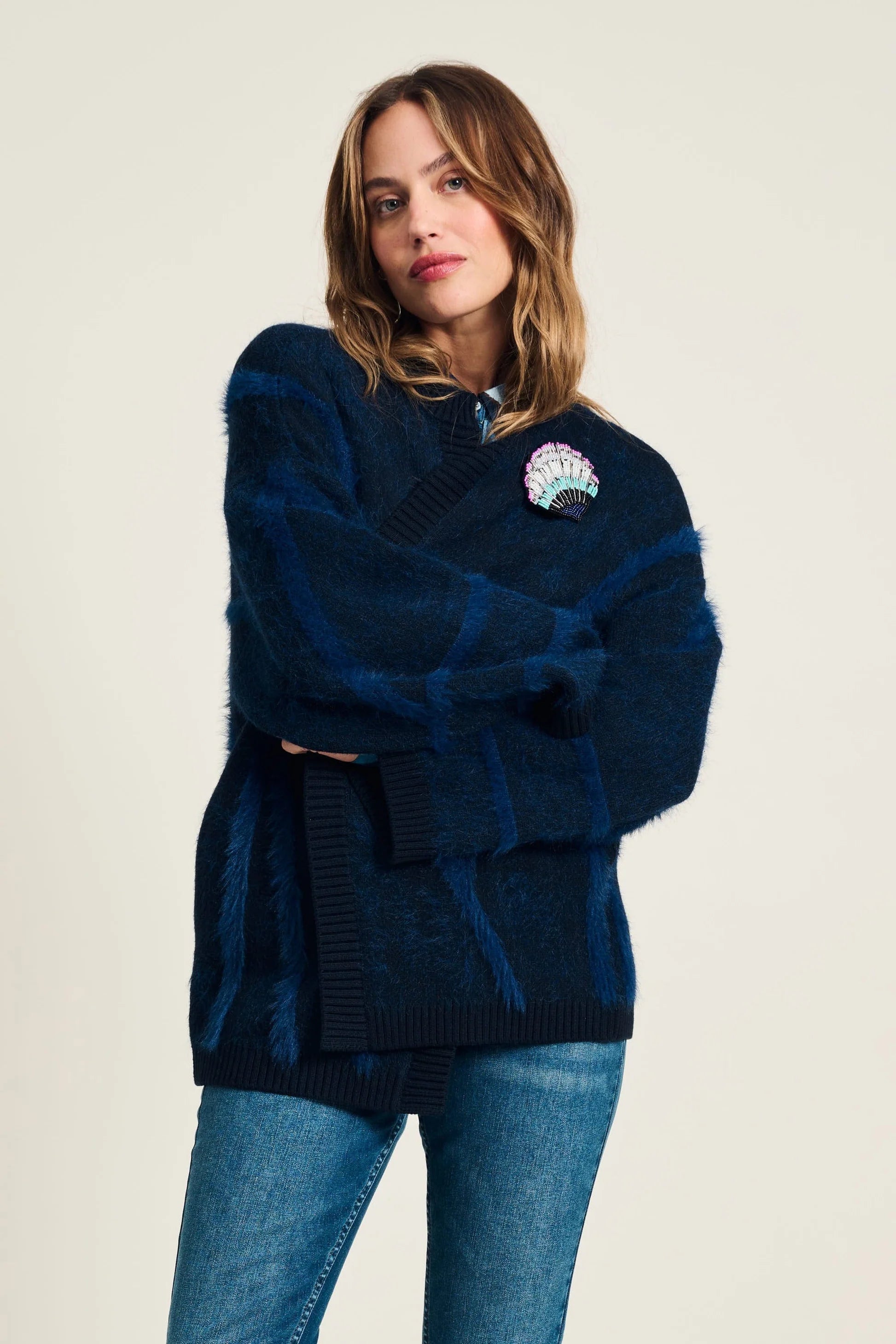 Pom Amsterdam - Cardigan - Midnight Blue