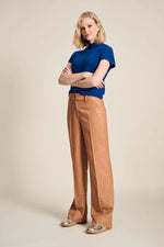 Load image into Gallery viewer, Pom Amsterdam - Pants - Striped Sugar Brown
