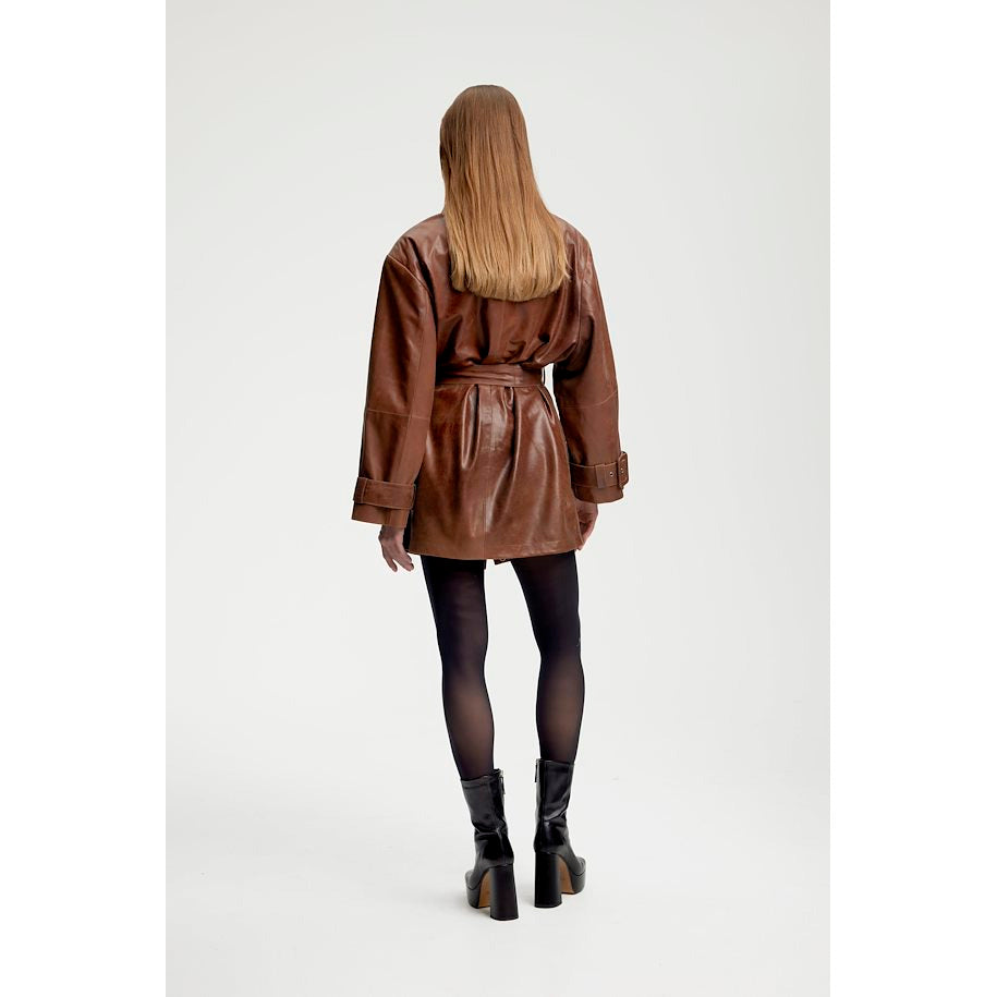 Gestuz Rue GZ Coat Crackle Vintage Brown